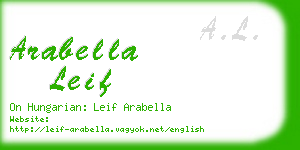 arabella leif business card